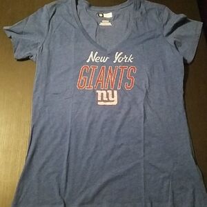 NY Giants V-Neck T-Shirt (B4-X)